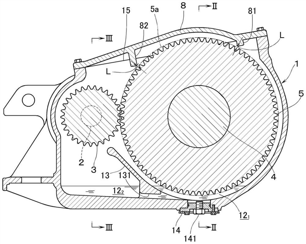 Gear device for railway vehicle