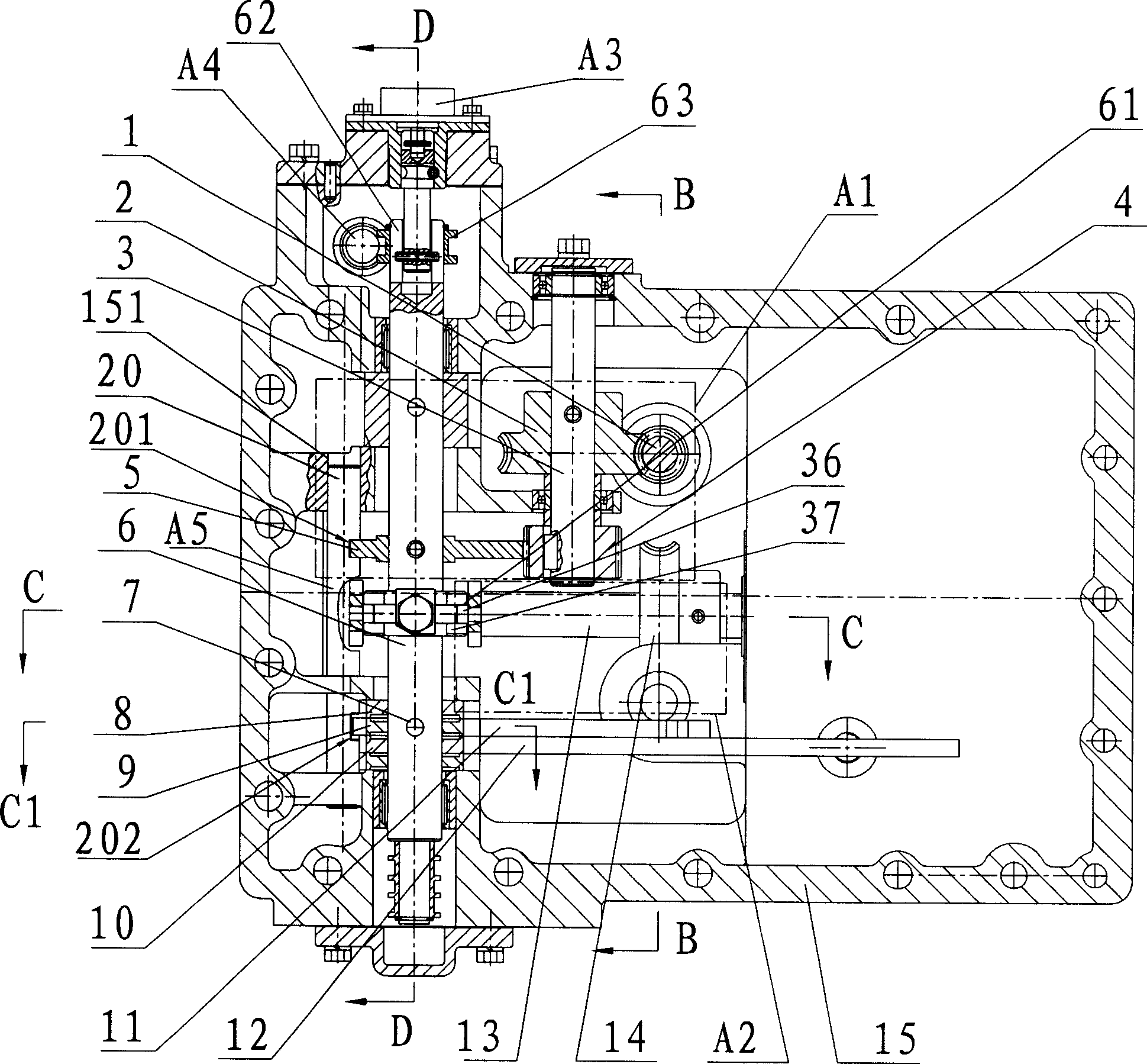 Gear shift actuator for mechanical automatic speed transmission