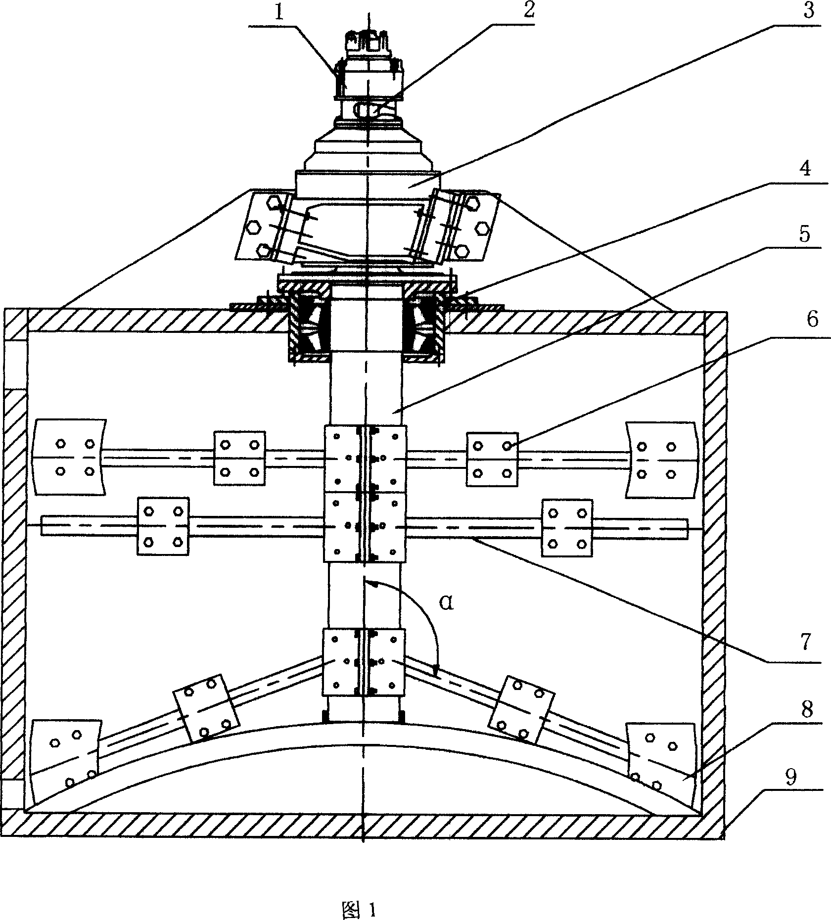 Agitating device for asphalt Matrix mixing material transferring vehicle