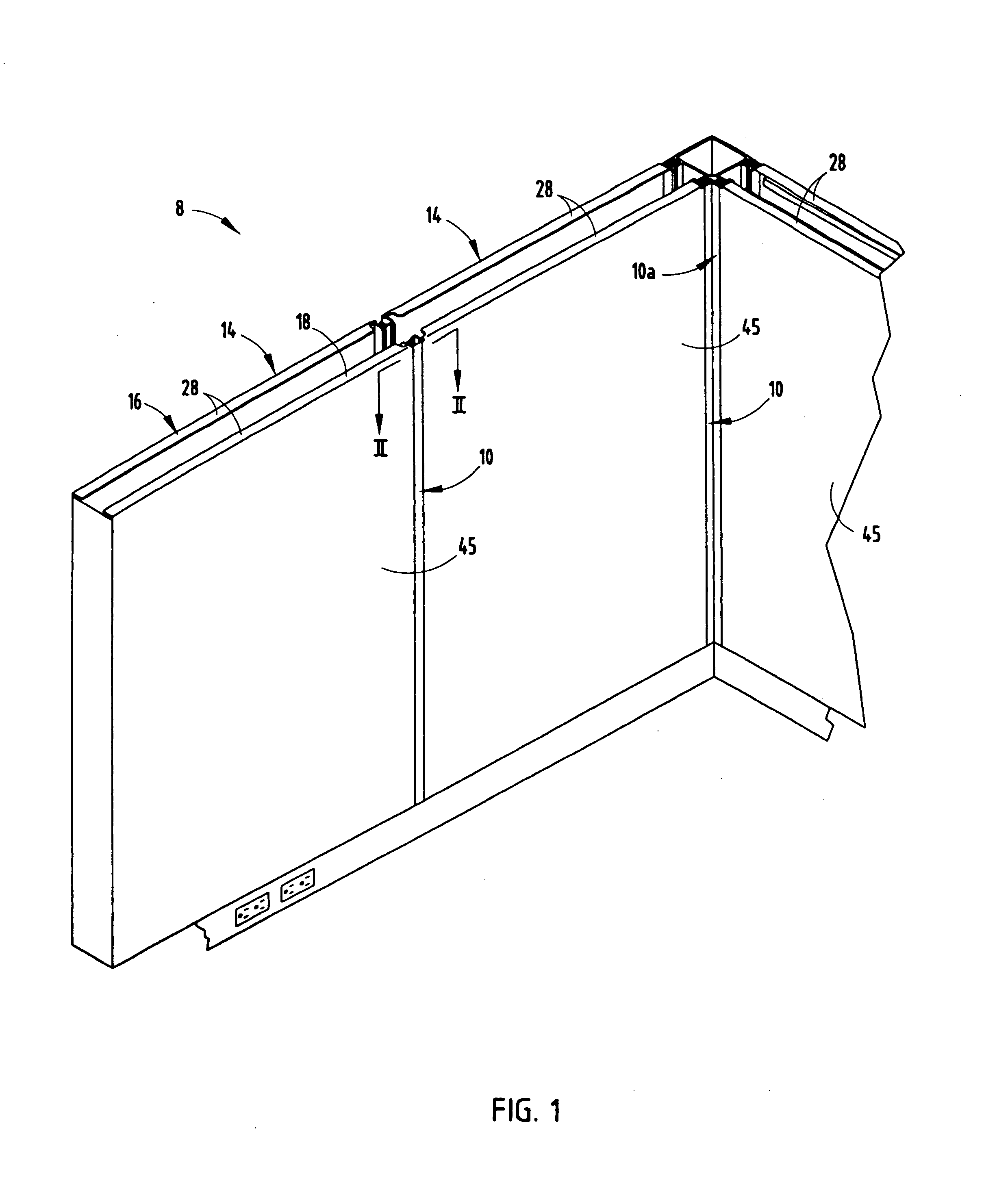 Connector strip for partition panel assembly