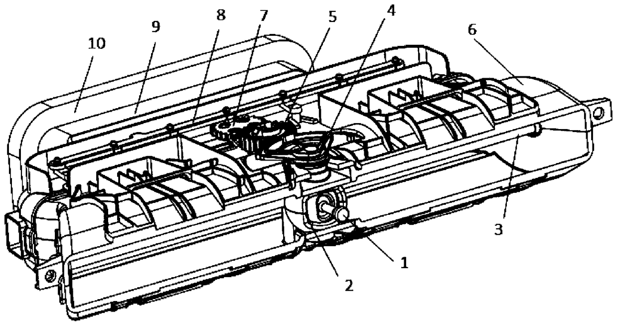 A kind of automobile narrow air conditioner air outlet mechanism