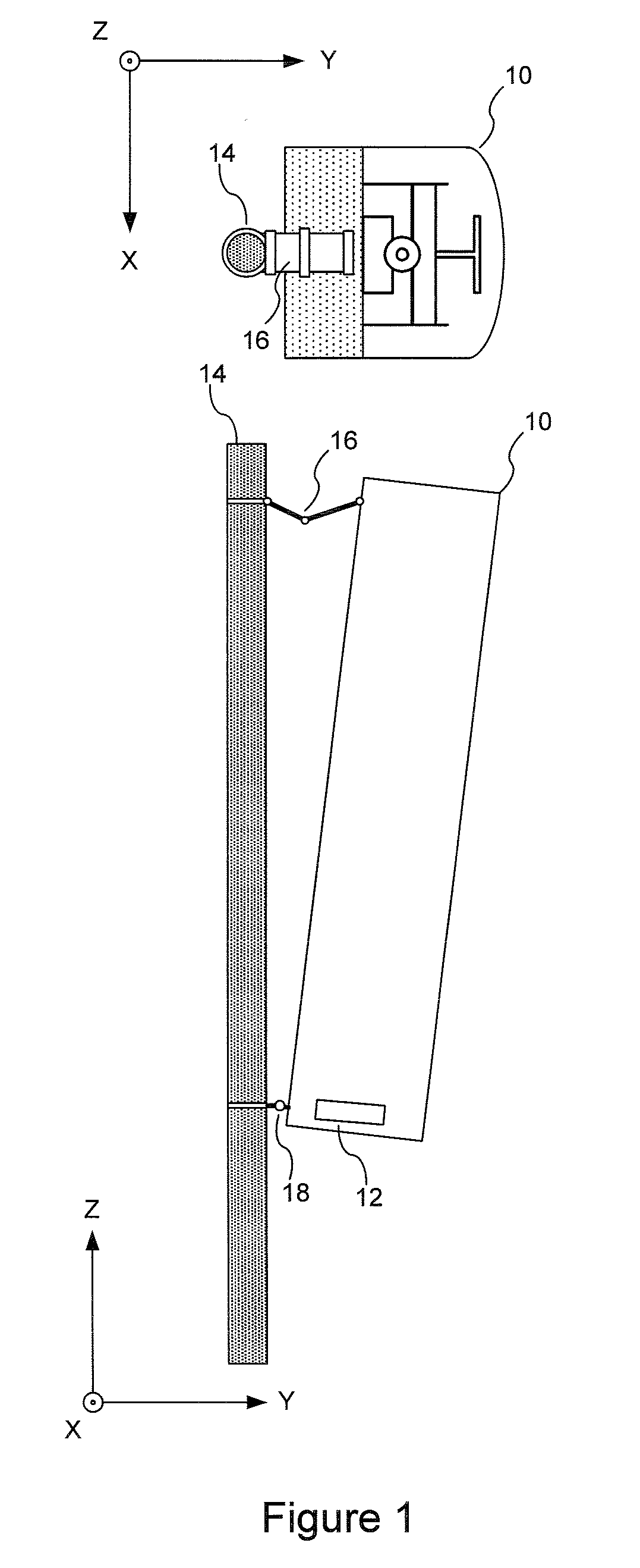Compound two-way antenna with installation compensator