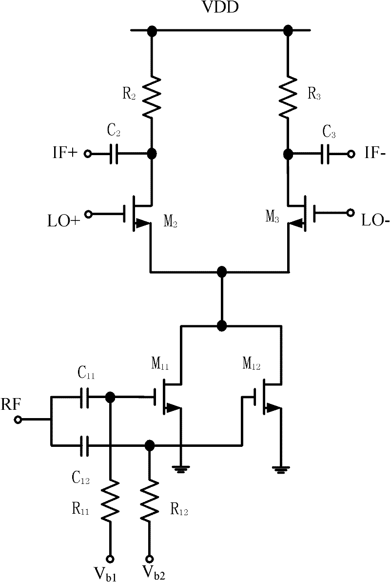 High-linearity frequency mixer in radio frequency identification