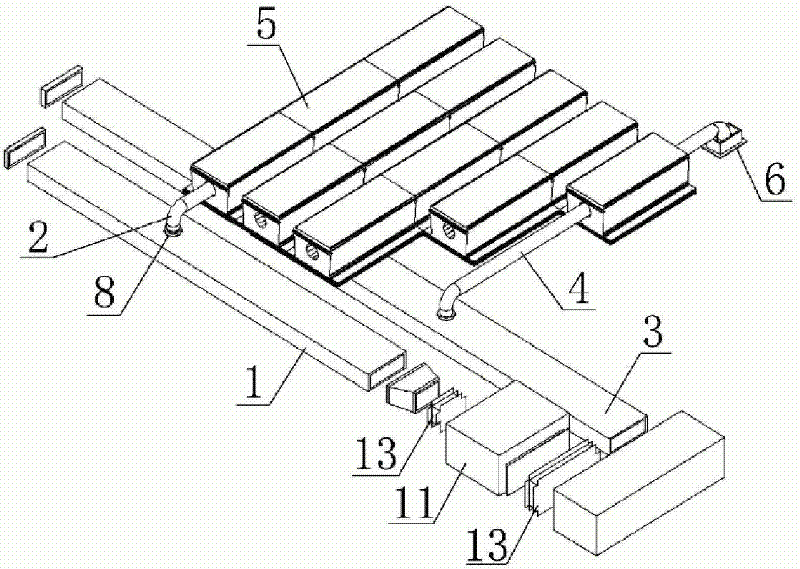 Composite heat preservation heat insulating concrete floor type full air door type central air conditioner system and mounting method thereof