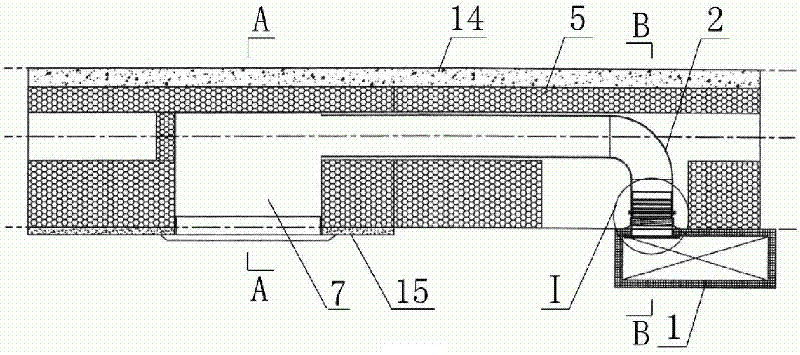 Composite heat preservation heat insulating concrete floor type full air door type central air conditioner system and mounting method thereof