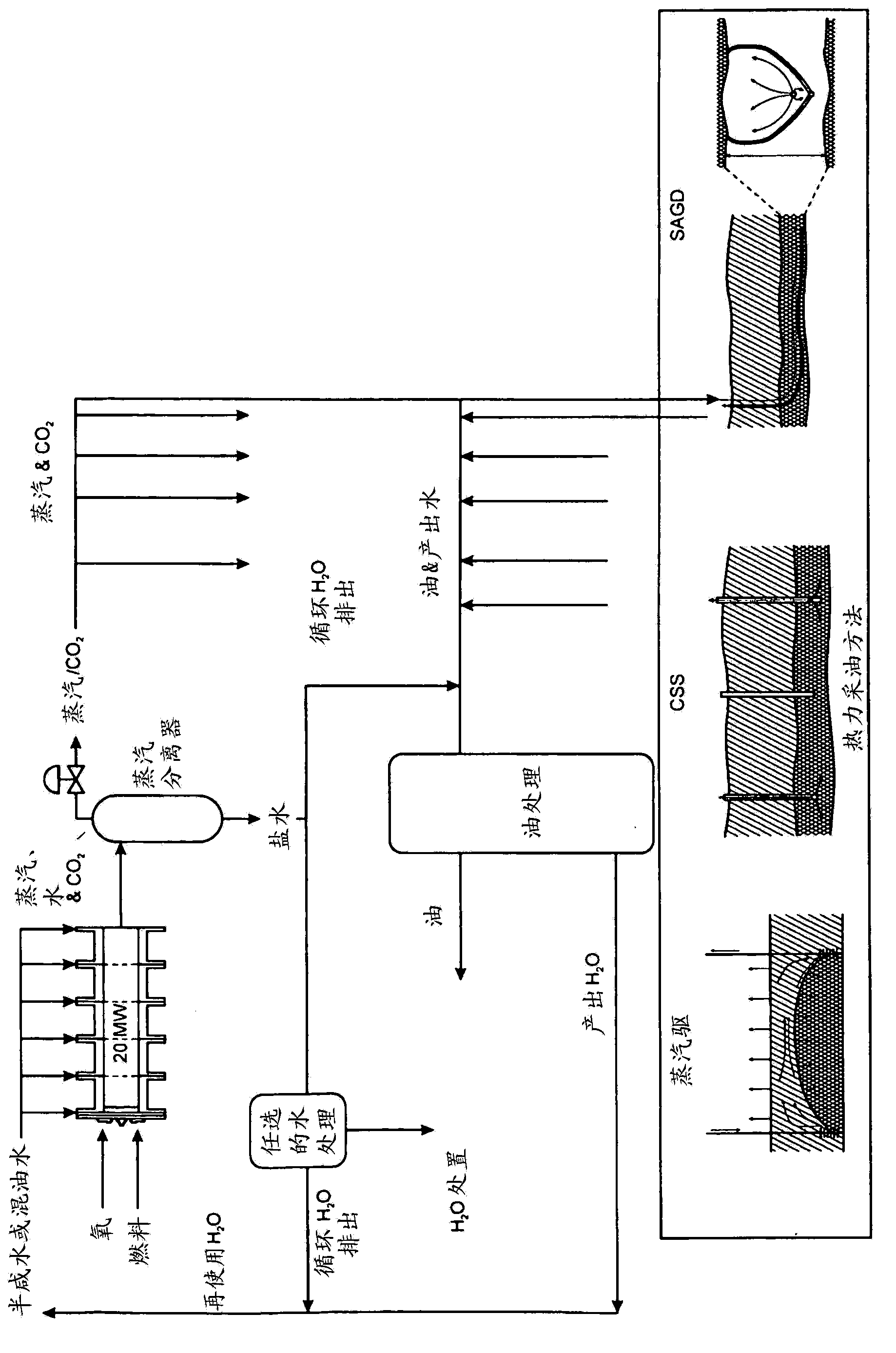 Zero emission steam generation process