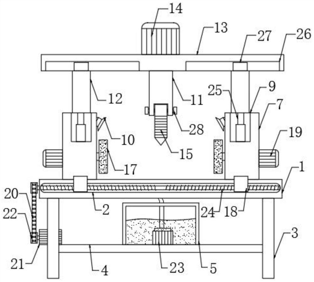 Multifunctional machining table for hardware machining