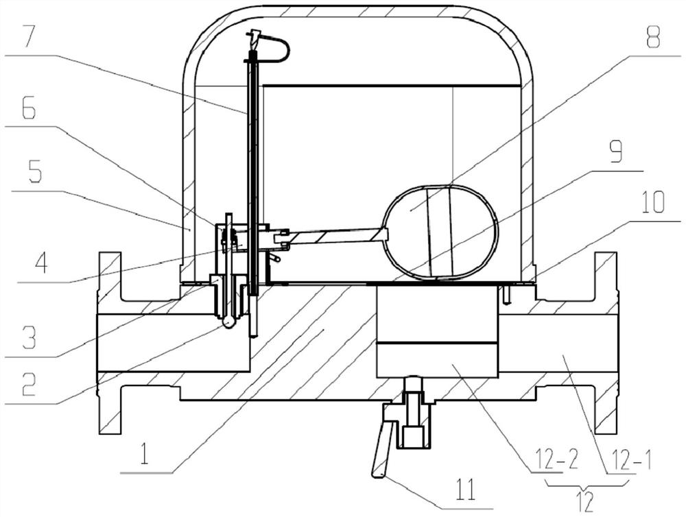 A marine lever float type steam trap