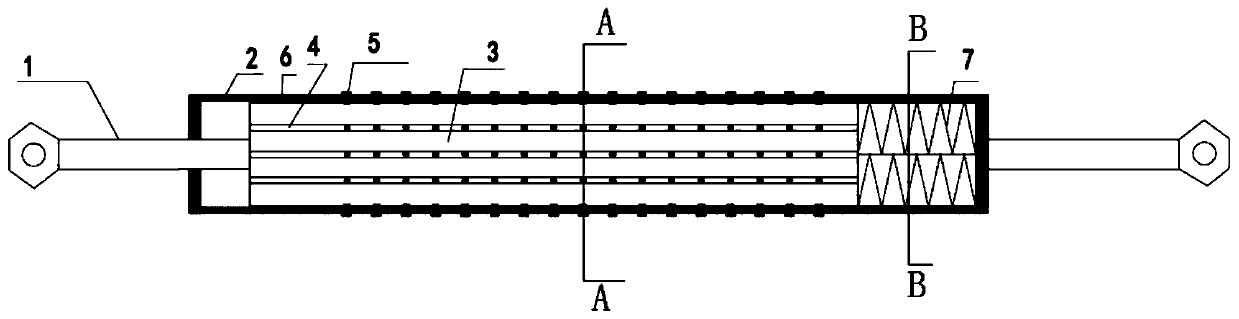 A square sleeve type self-resetting metal friction damper