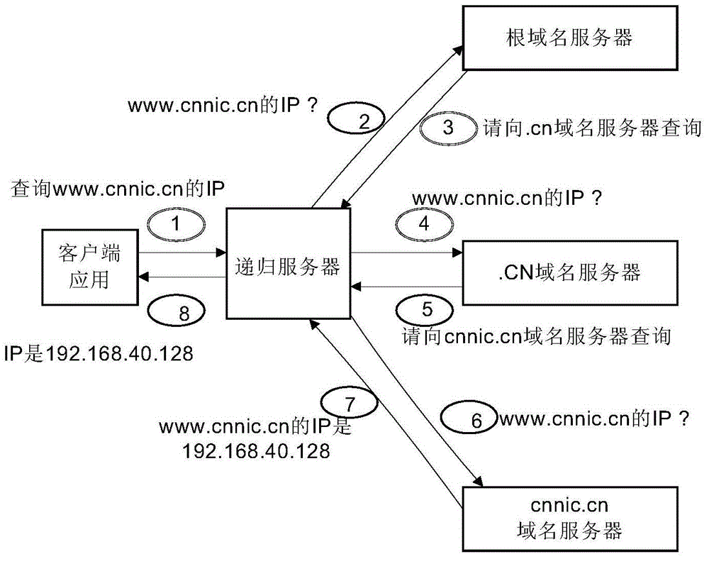 Recursive domain name service system and method of multi-level shared cache