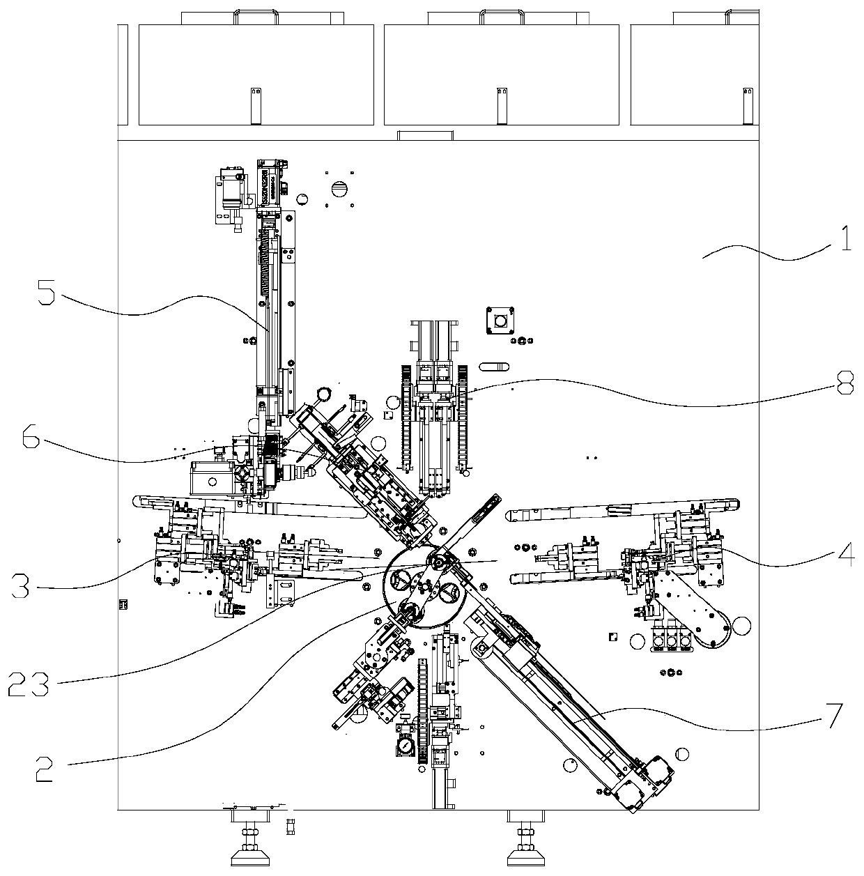 Piece producing and winding integrated device