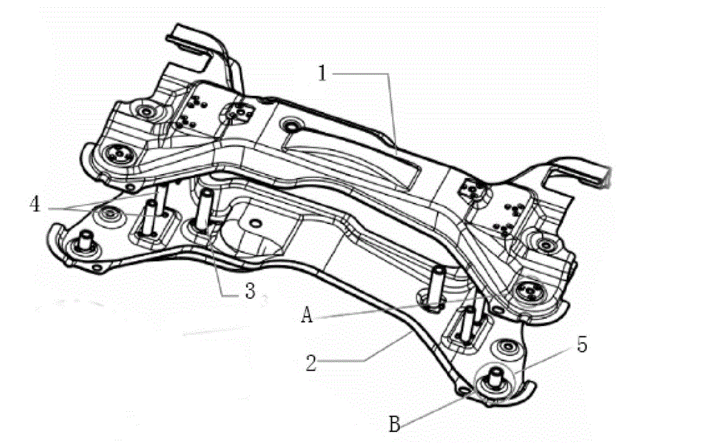 Auxiliary frame mechanism of automobile