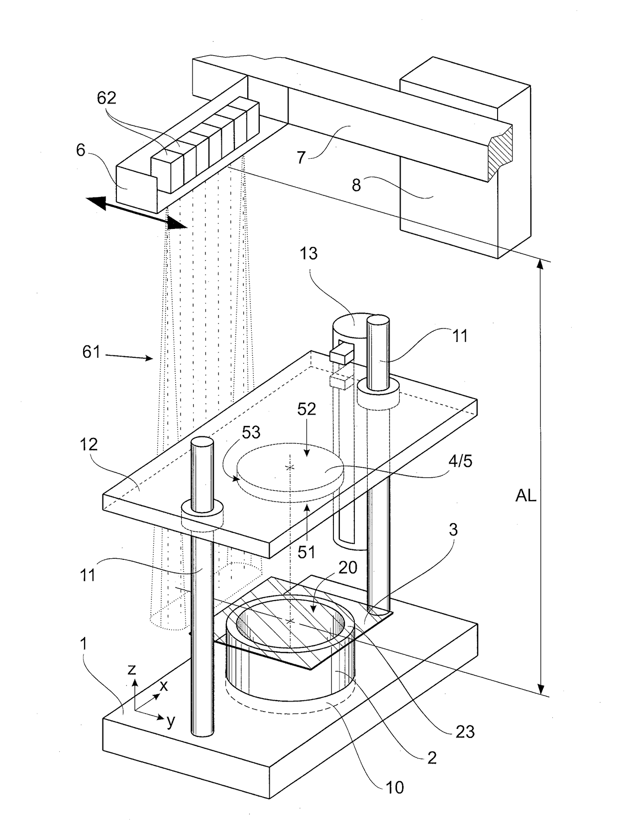 Apparatus for laser transmission welding, method for laser transmission welding, and a receptacle which is produced thereby and is closed by sheet