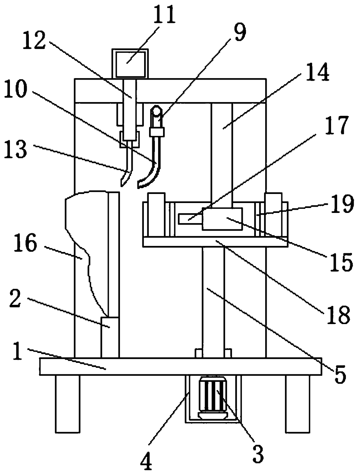 Heelpiece setting machine for cement shoes