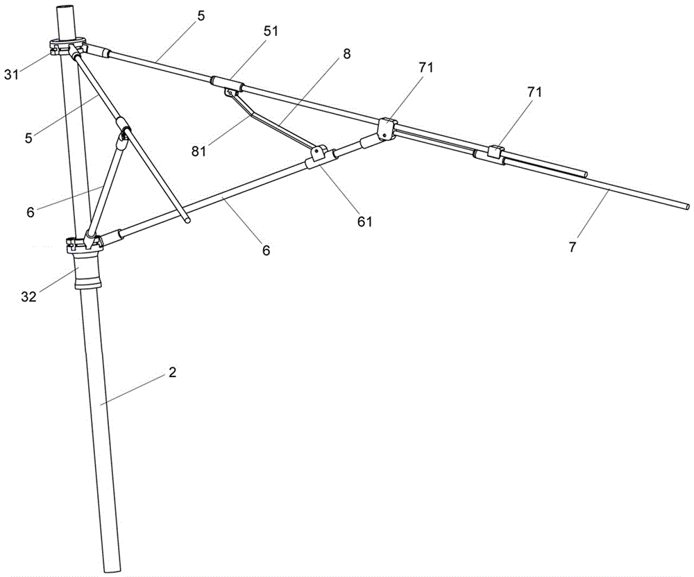 Umbrella capable of increasing shading area