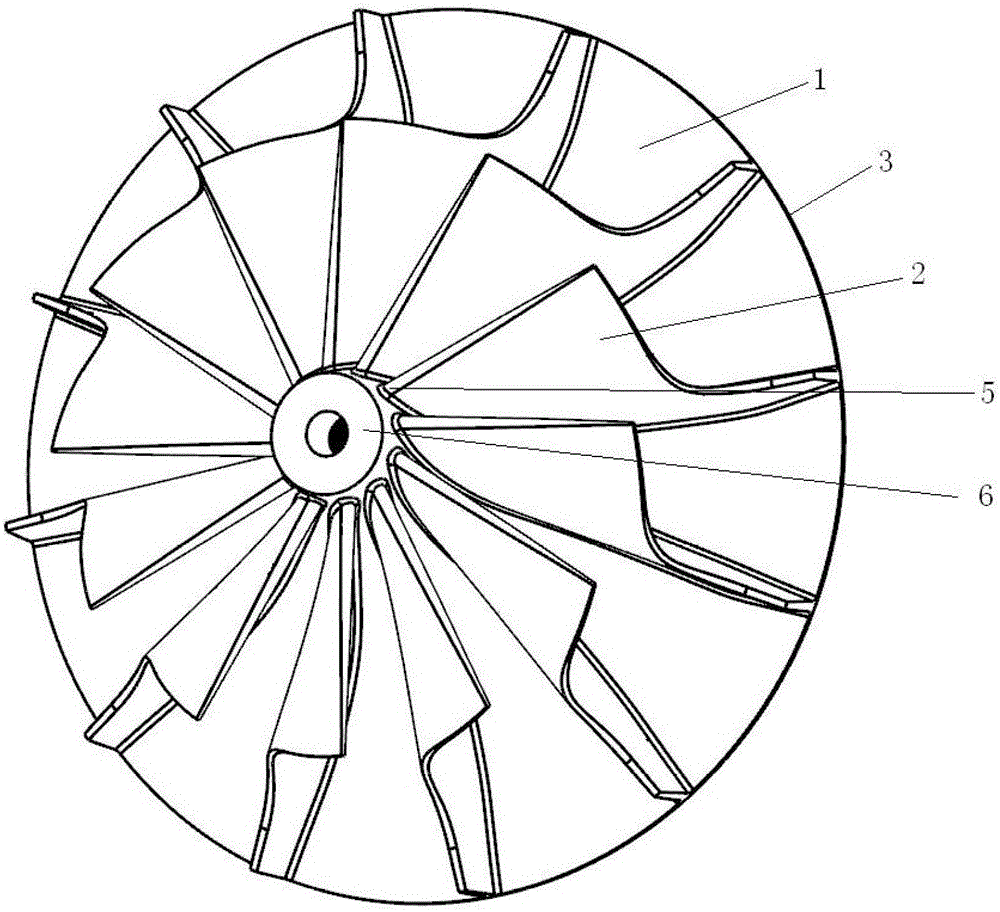 Centripetal impeller of a gas turbine engine