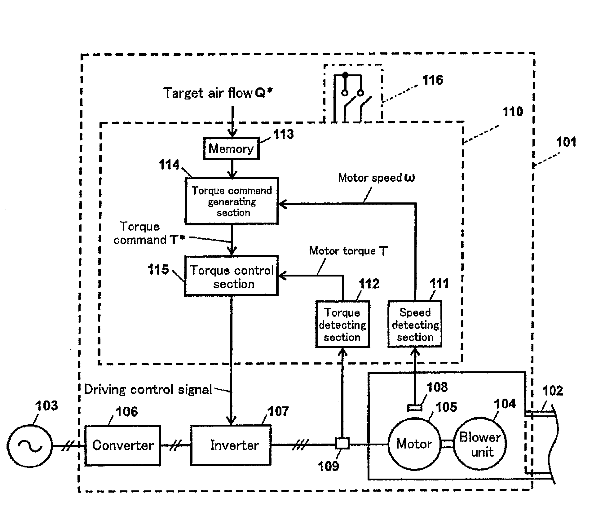 Motor control device, motor control method, and blower apparatus