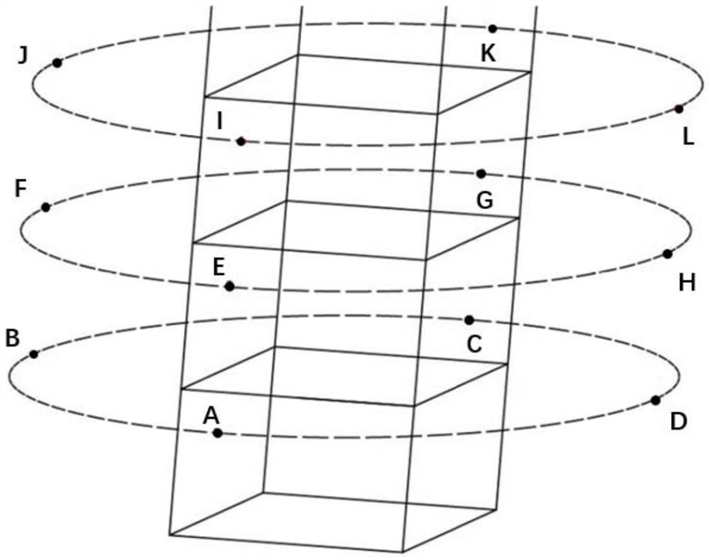 Earthquake damage structure interlayer residual deformation detection method based on unmanned aerial vehicle camera shooting