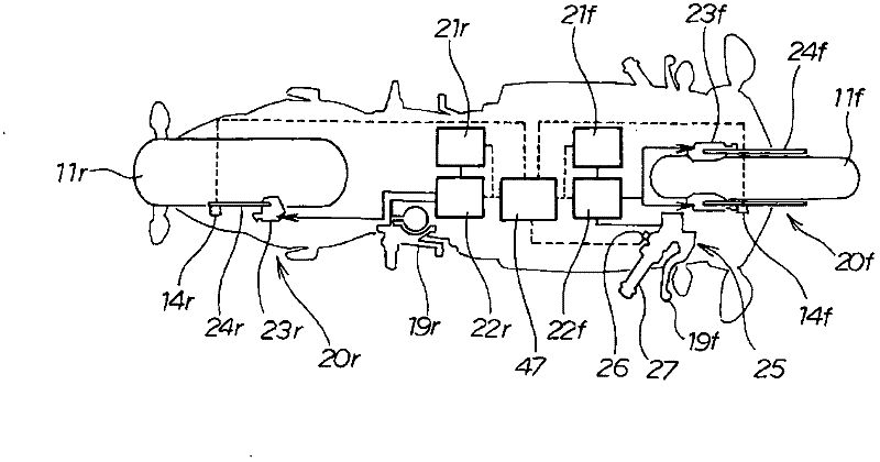 Brake system for motorcycle