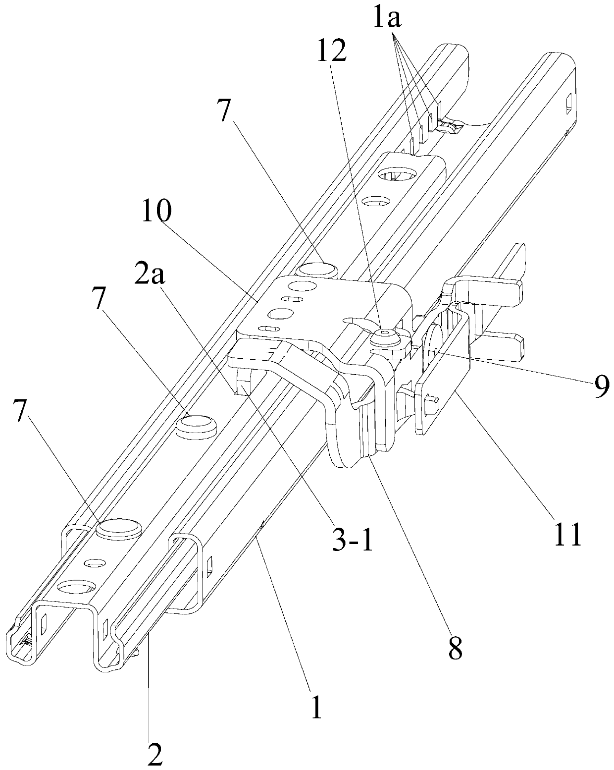 Automobile seat slide rail mechanism