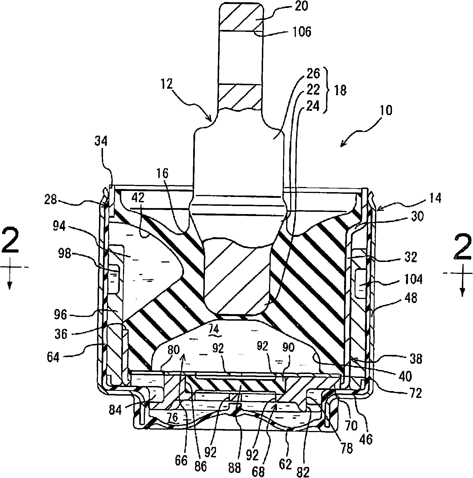 Fluid-filled type vibration damping device and method of manufacturing the same