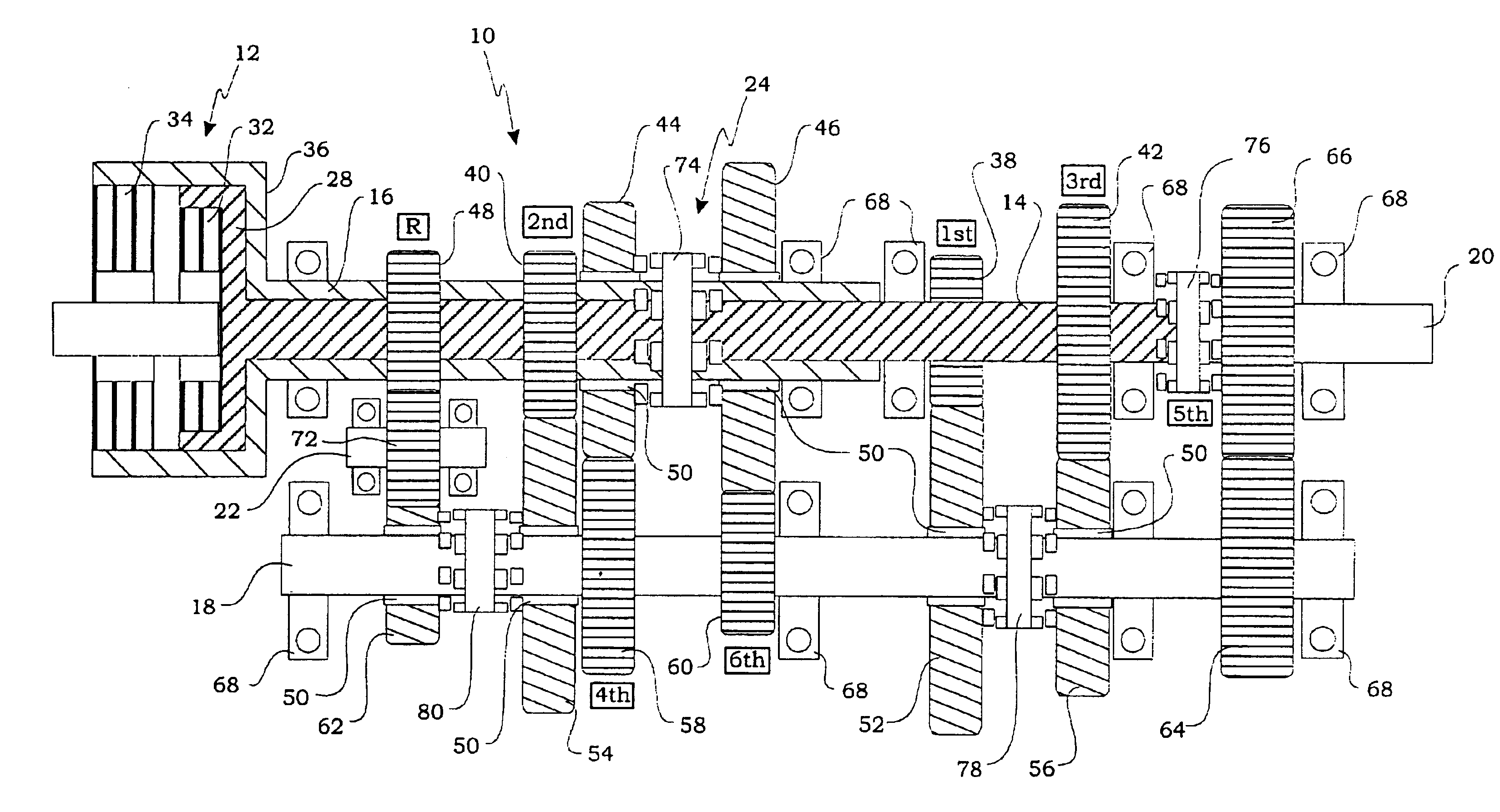 Method for controlling the positioning of the synchronizers of a dual clutch transmission
