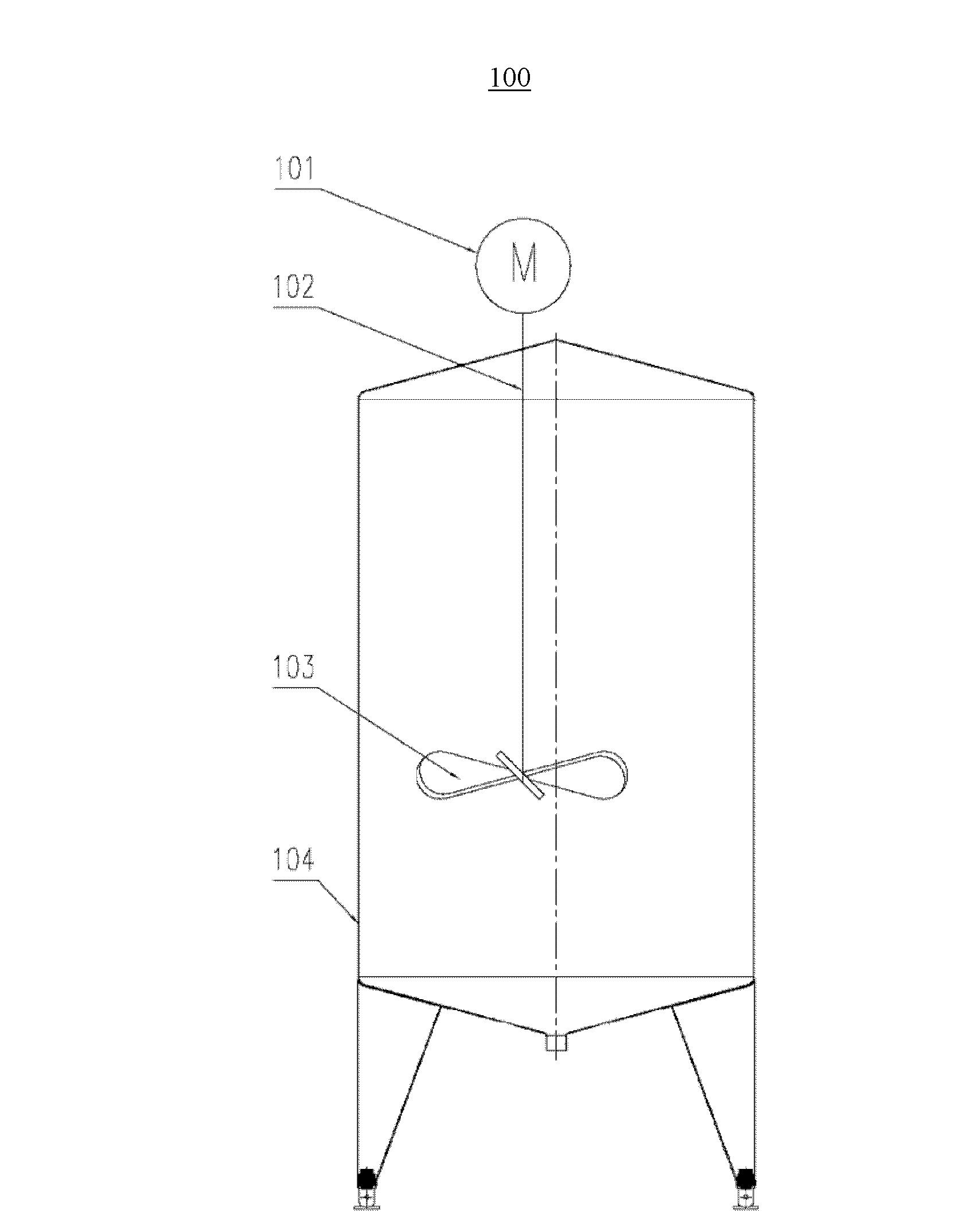 Quick flow type dispersing and mixing machine with three-vane push type rotor