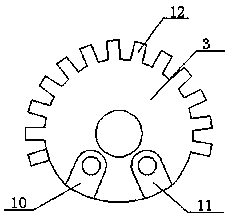 A structure for selecting the rotation angle of a shift fork for a worm gear reducer