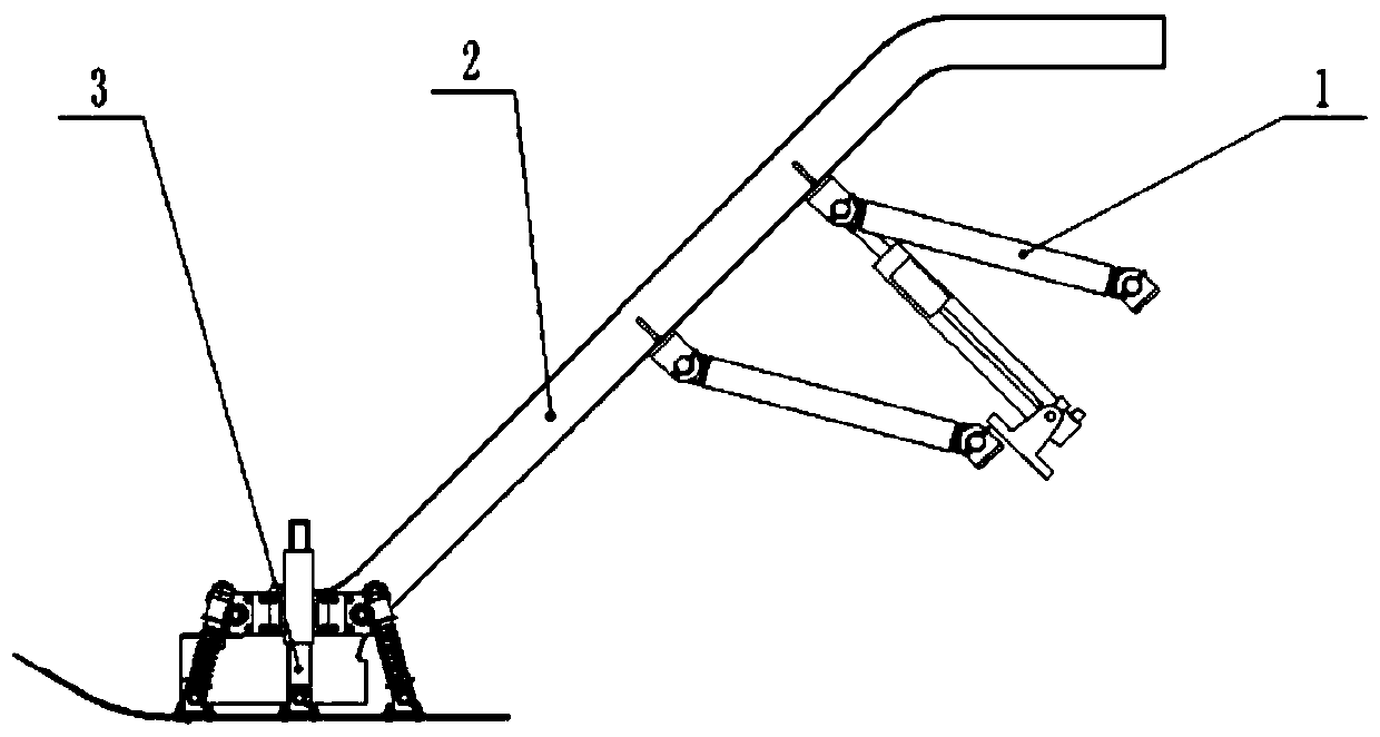 Control system and method for ground clearance of hydraulic collecting mechanism and multi-metal concretion mining vehicle