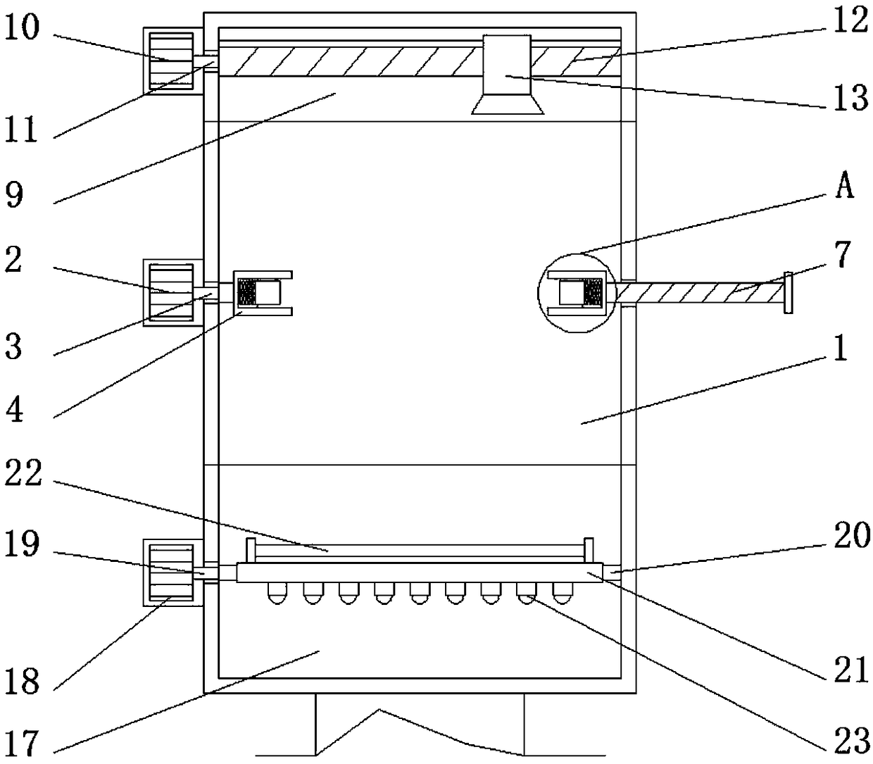 Coating device with drying device conveniently replaced