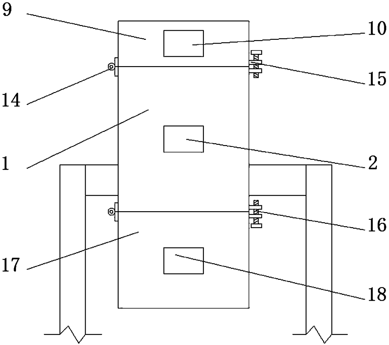 Coating device with drying device conveniently replaced