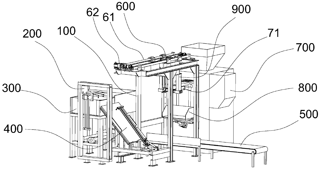 Mine powder valve bag feeding machine