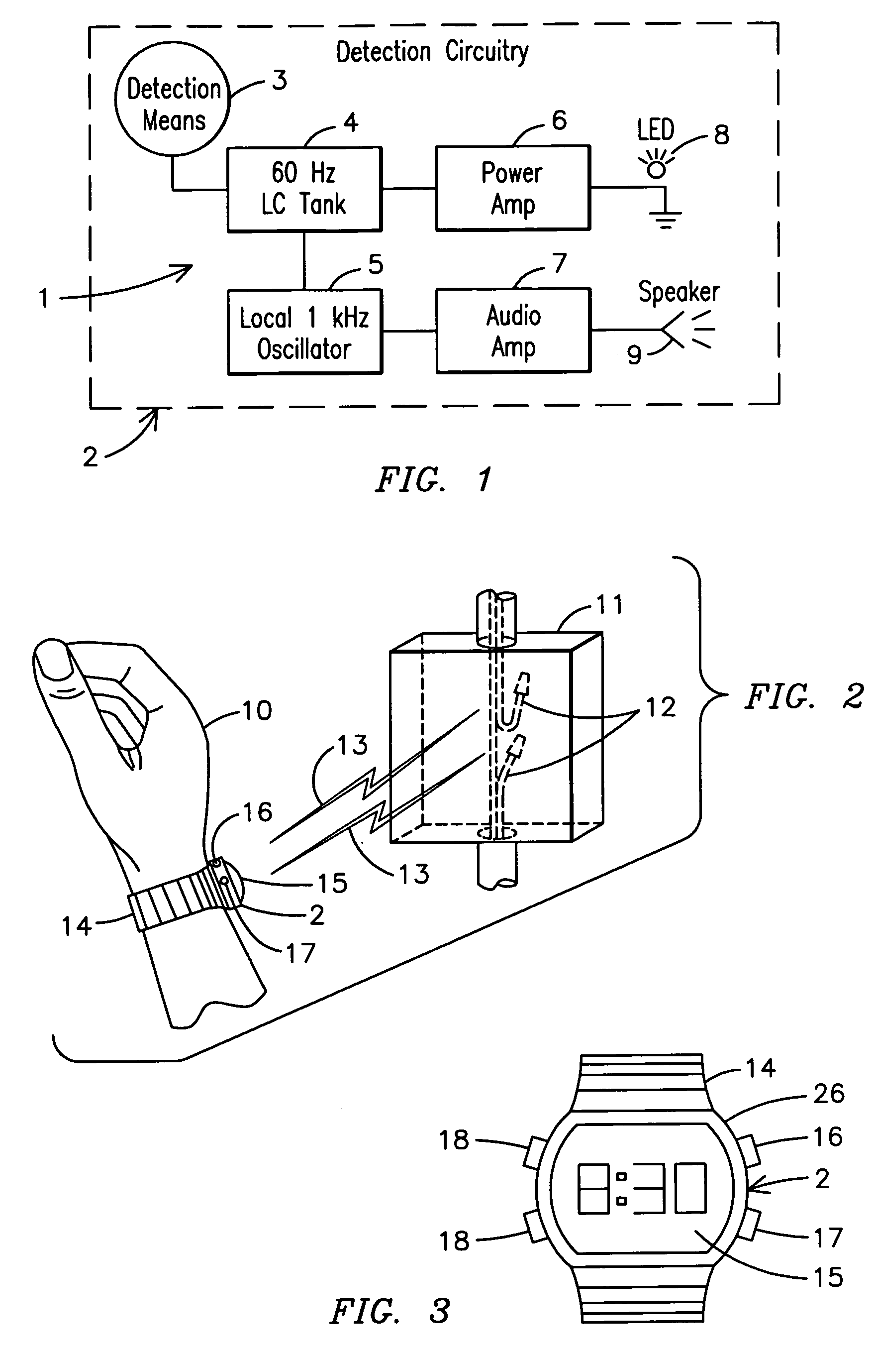 Wrist-wearable electrical detection device