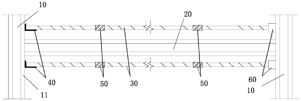 Steel-reinforced beam load-bearing bar structure, construction method thereof and steel-reinforced concrete structure