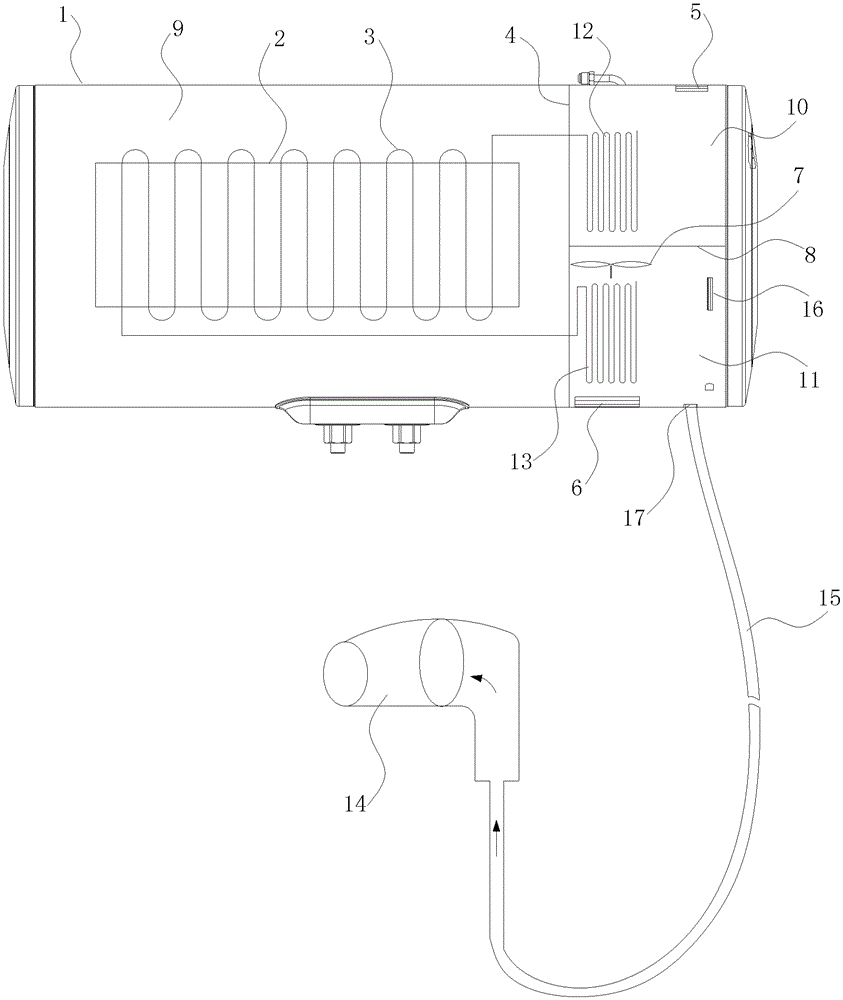 Water heater tank and heat pump water heater