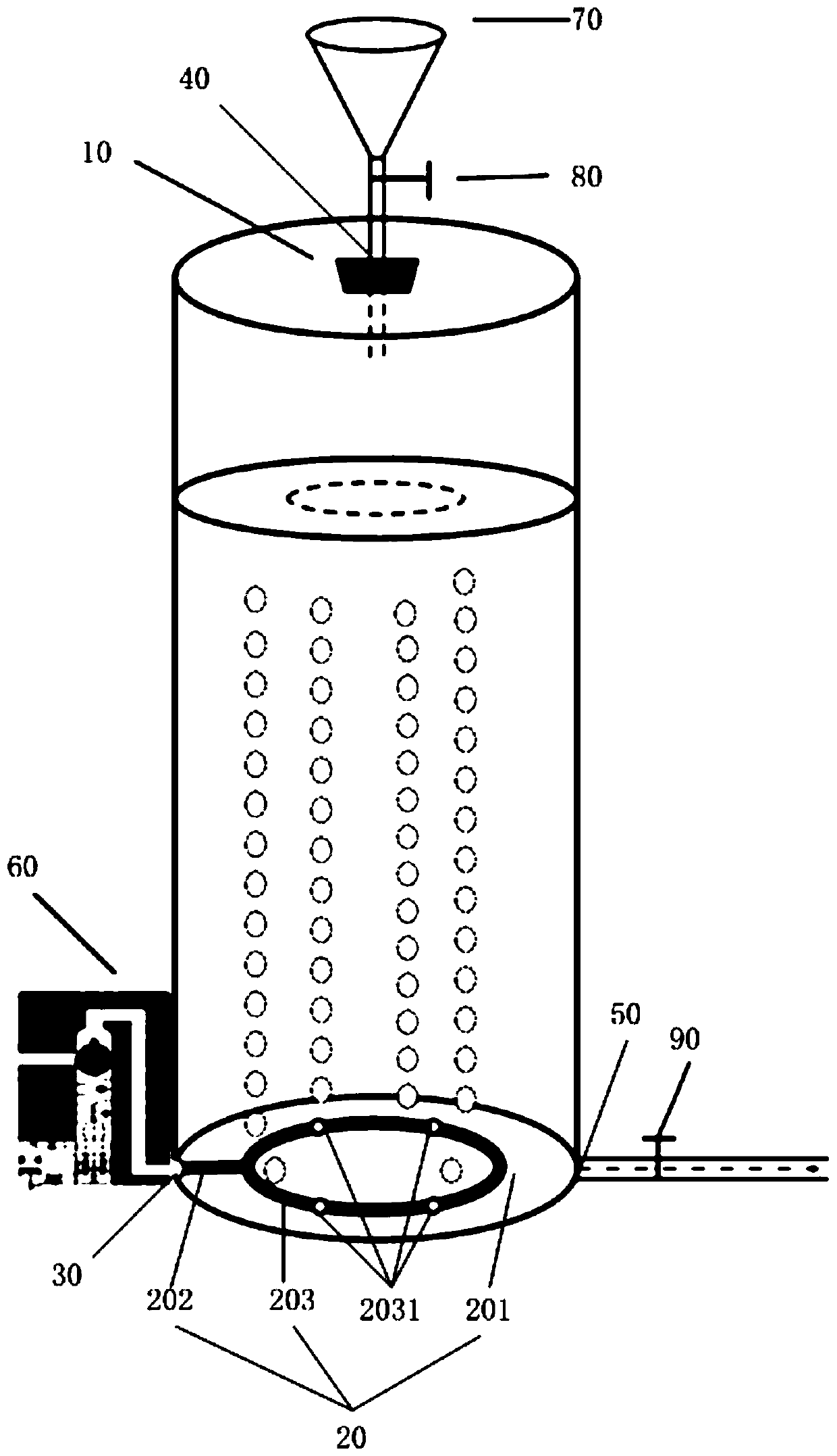 A kind of porous gas-intake Martens flask and its use method