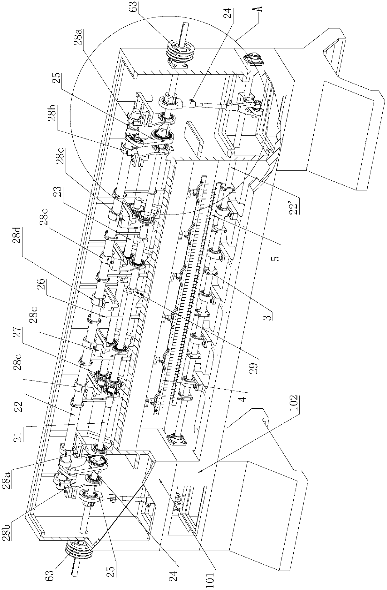 Dynamic balance high-speed main shaft device and carpet tufting machine with same