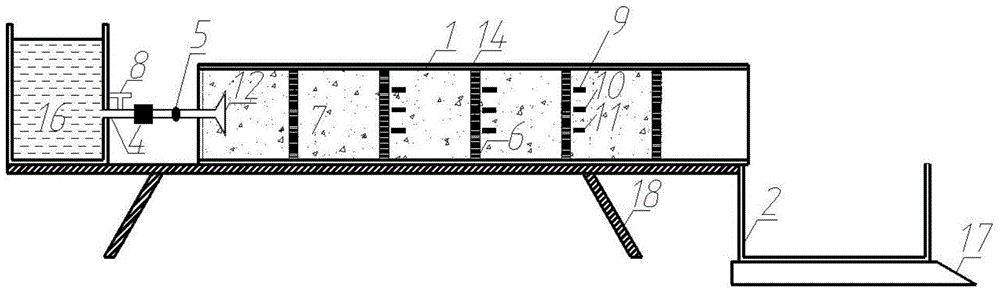 A visual test device and method for simulating tunnel water inrush