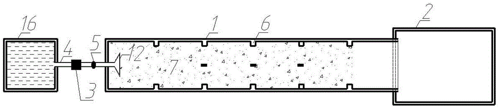 A visual test device and method for simulating tunnel water inrush