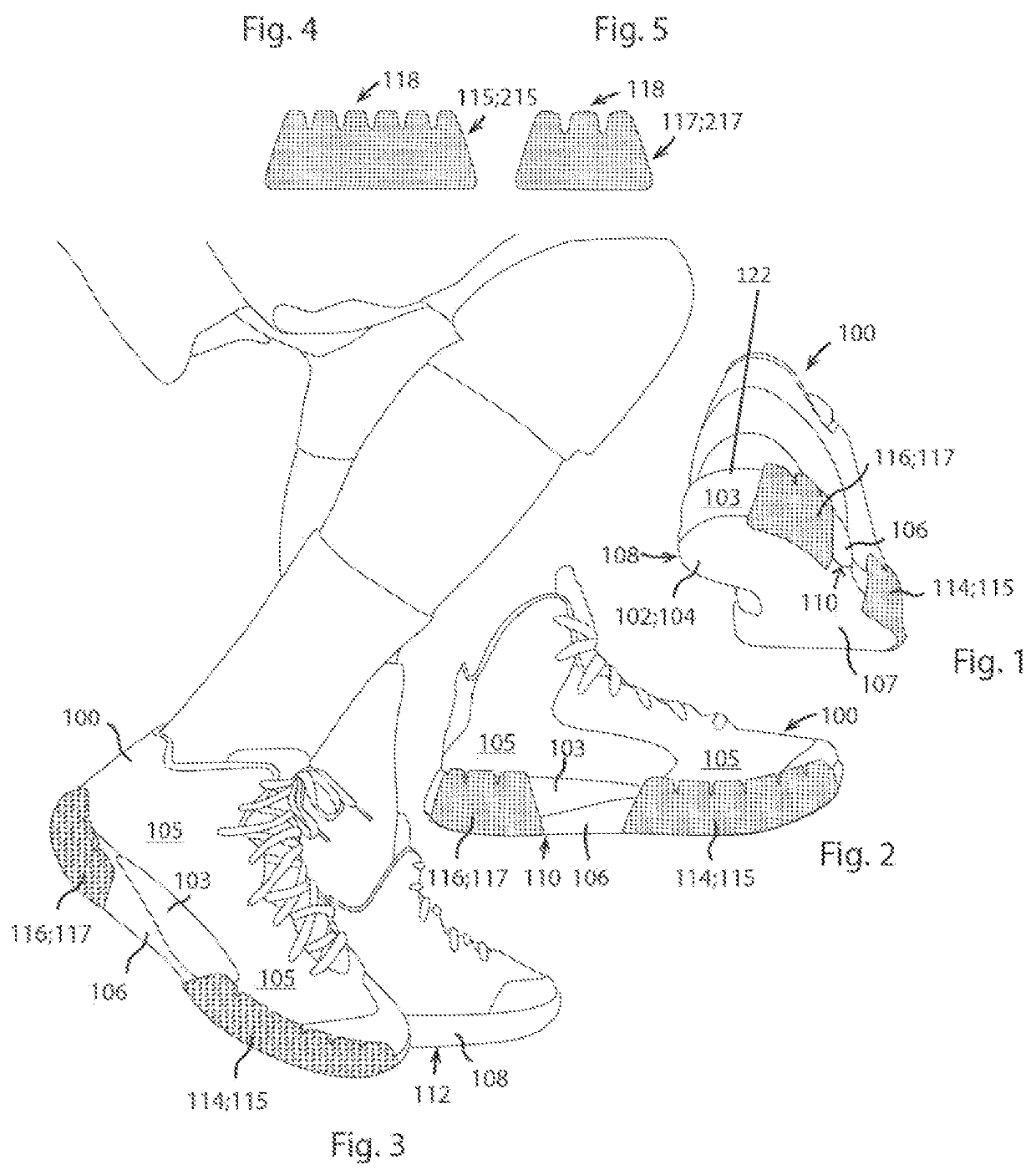 Shoe, a patch and a method for preventing ankle injuries