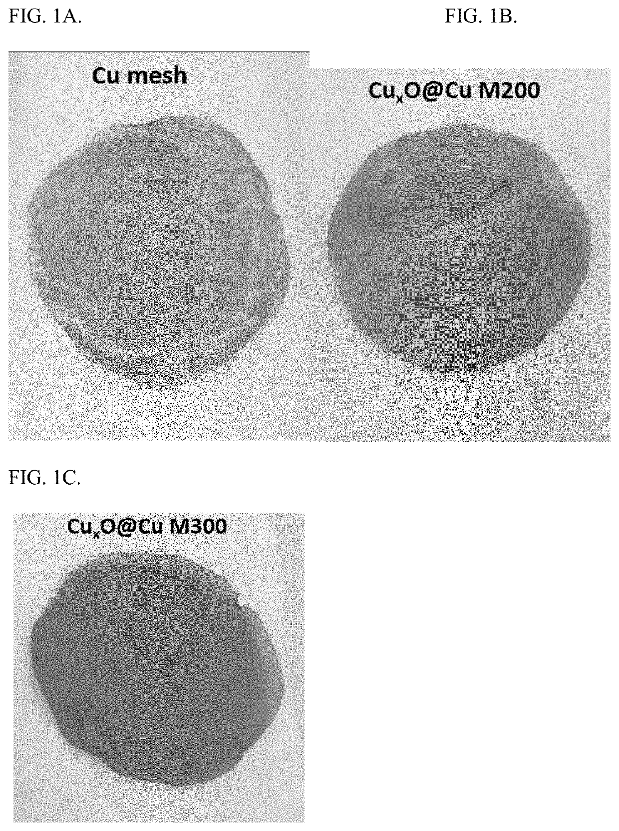 Method of forming copper oxide-on-copper nanomaterial catalyst mesh