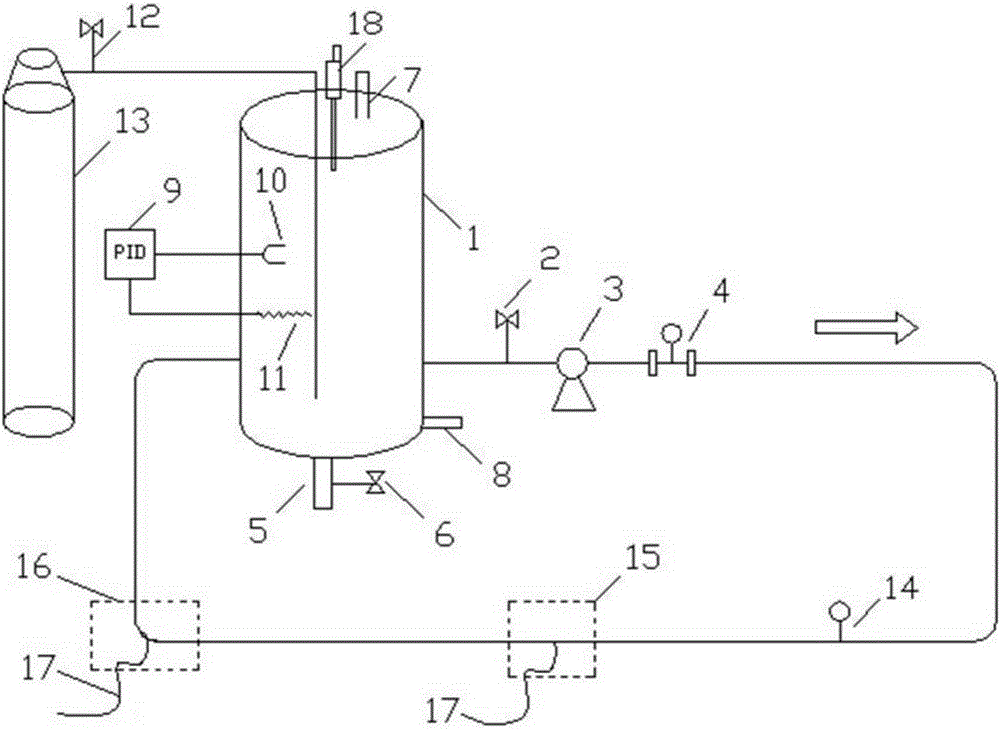 Power station flow accelerated corrosion simulation experiment pipeline apparatus with electrochemistry measurement mode