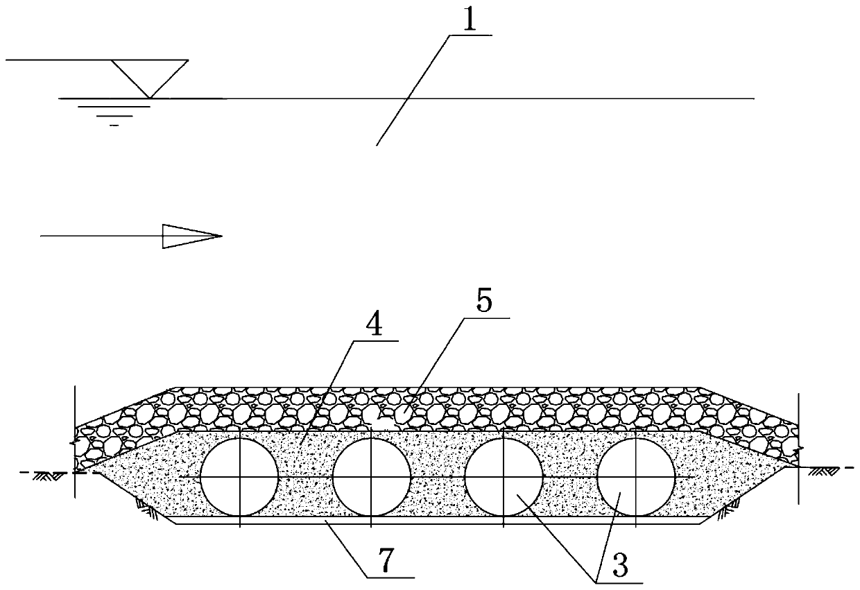 Construction method of water intaking pipes