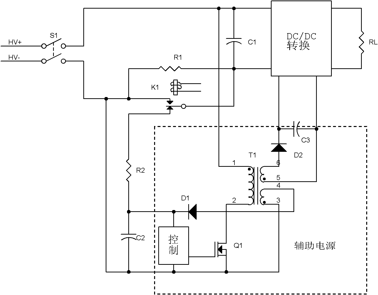 Auxiliary power source bootstrapping circuit of power source converting device