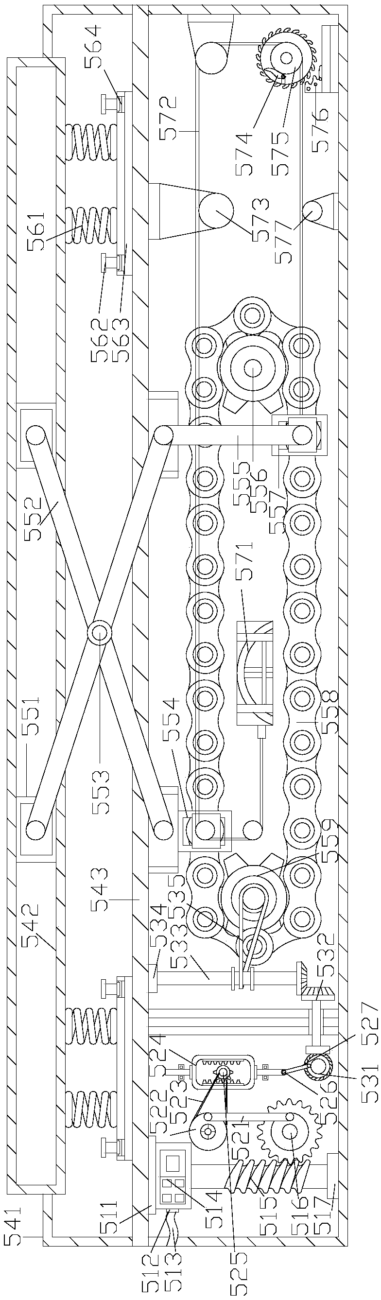 Automatic unloading device for ultra large parts with vehicle