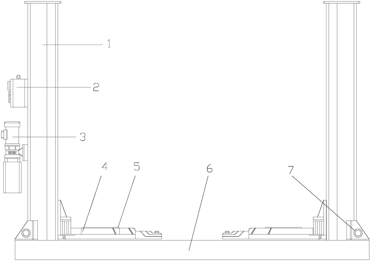 Automatic unloading device for ultra large parts with vehicle