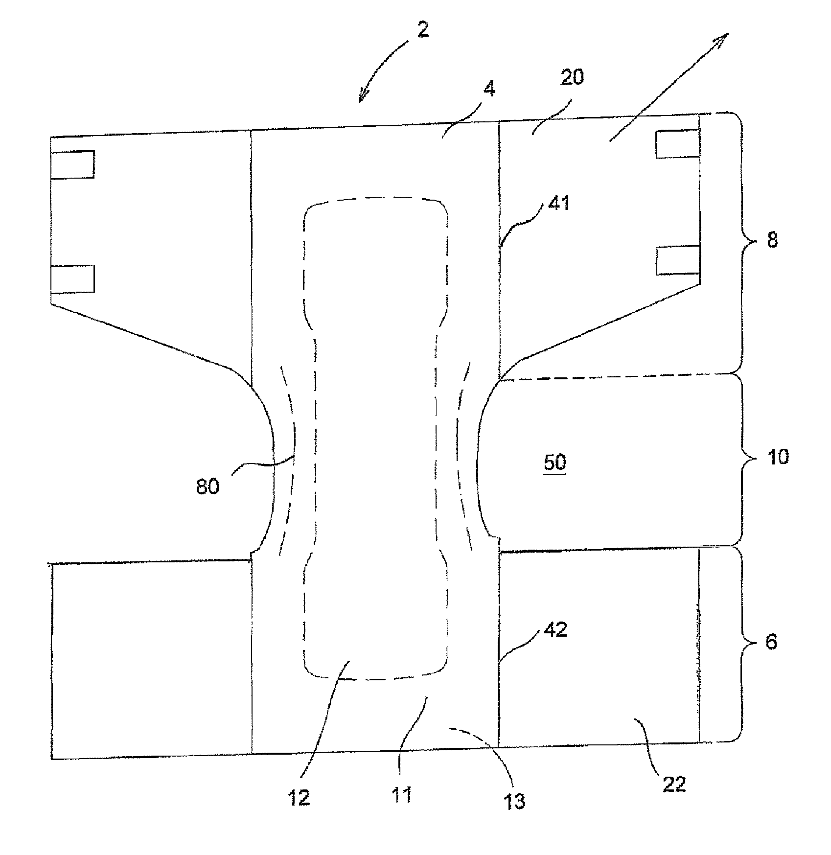 Absorbent disposable incontinence pants comprising side sections