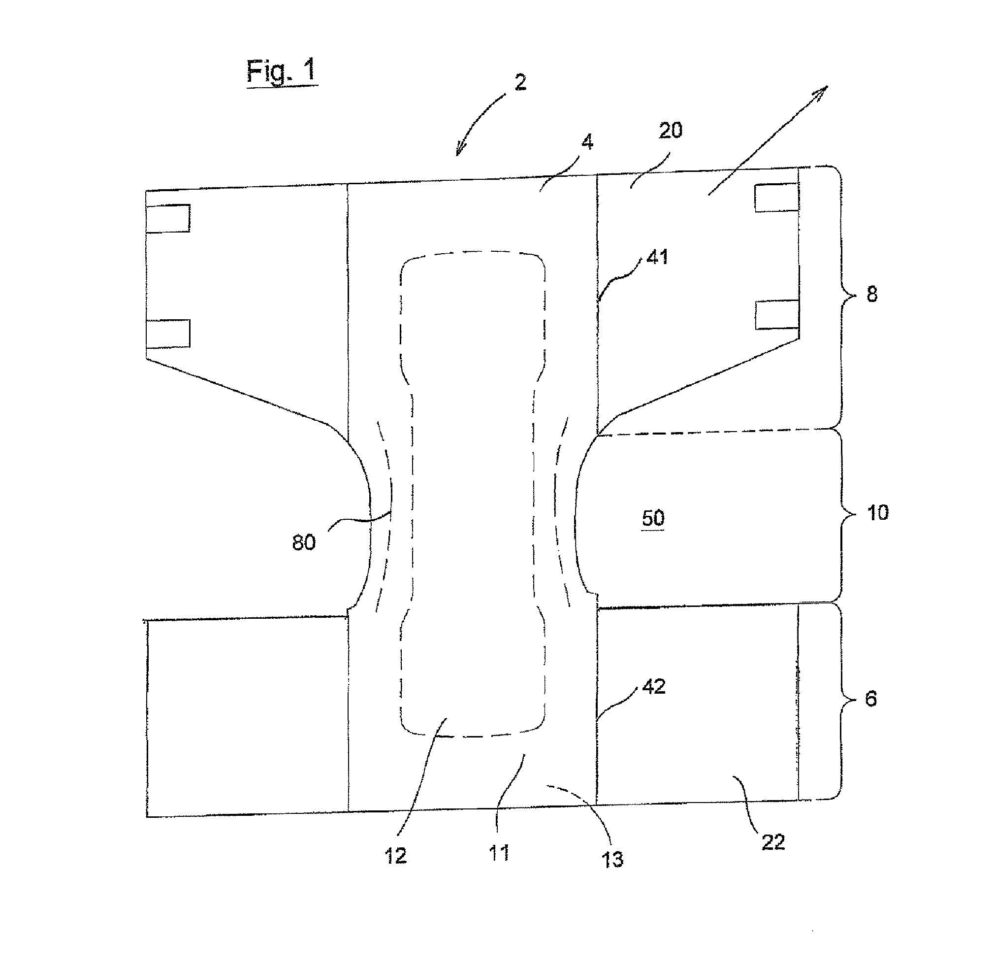 Absorbent disposable incontinence pants comprising side sections