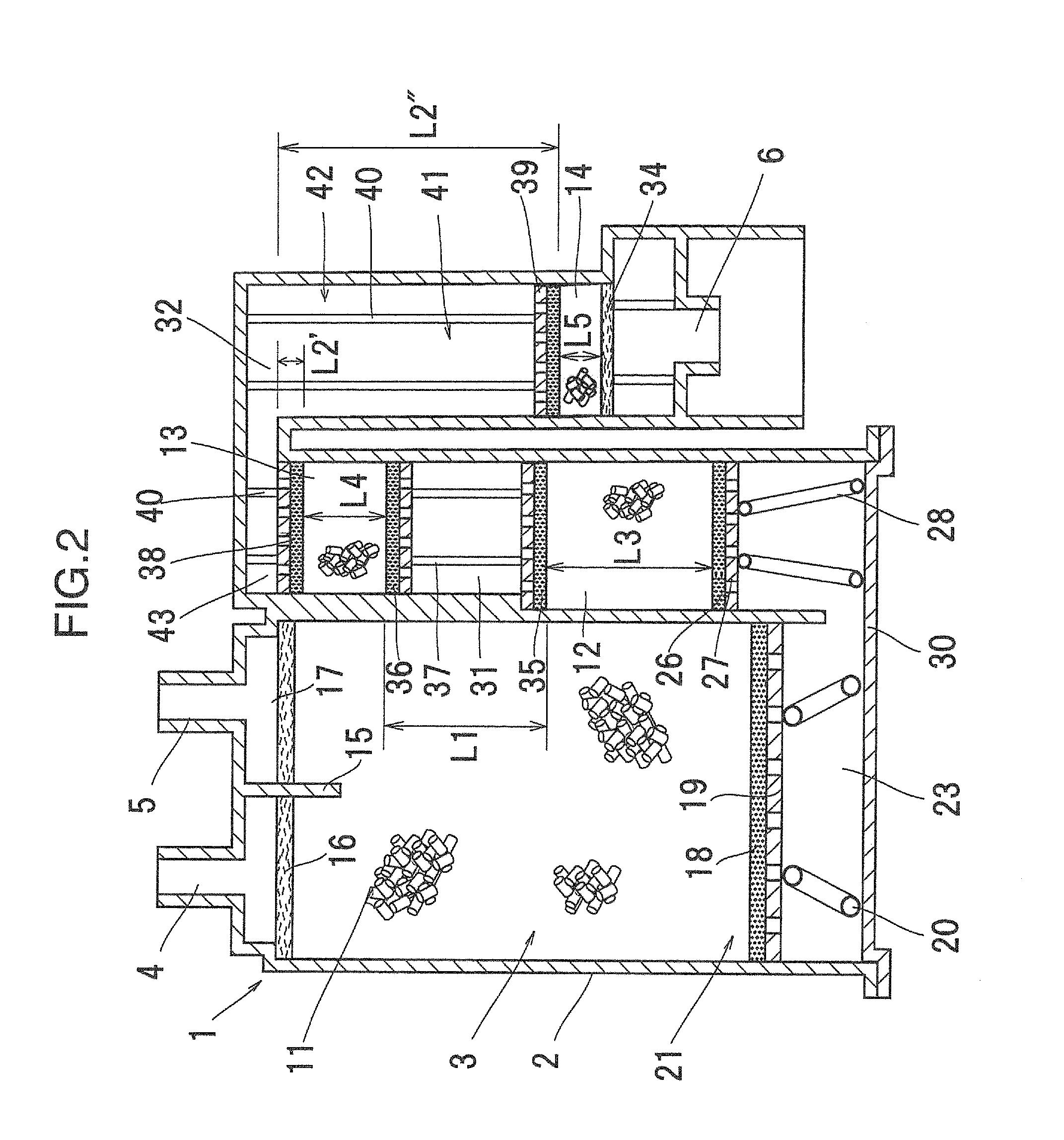 Evaporation fuel processing device