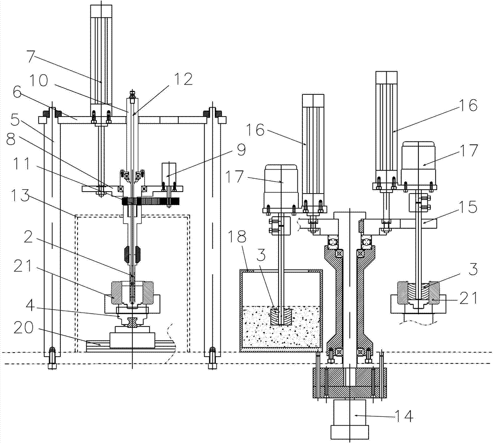 Automatic dust removing and oil applying system and working method thereof